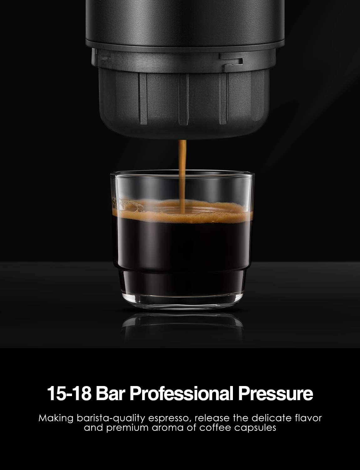 CONQUECO Portable Espresso Maker Travel Coffee Maker Portable Espresso Machine suit for Travel, outdoor, Home and Office