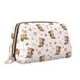 thumbnail image 2 of Picia Fall Squirrel Print Leather Makeup Bag Make Up Bag Travel Toiletry Bag for Her Girlfriend Teacher Teen Girl Gifts, 2 of 8