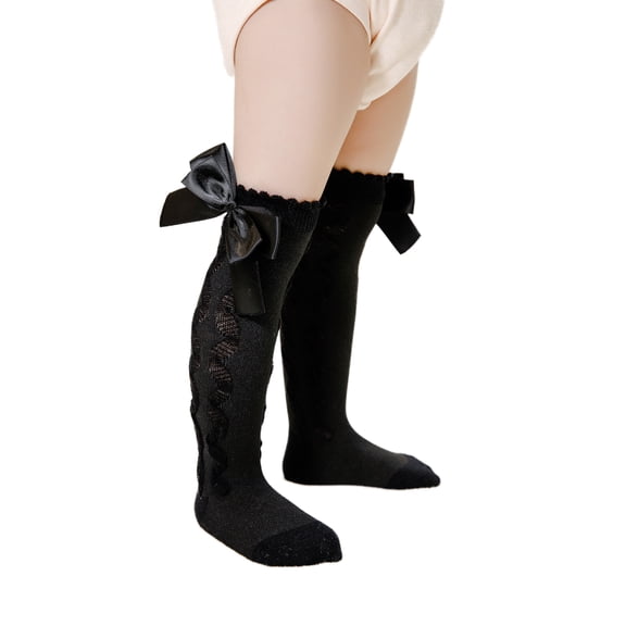 Gureui 0-5Years Infant Kids Baby Girls Stockings Knitted Bowknot Solid Leggings Warmer Princess Baby Pantyhose