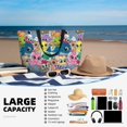 thumbnail image 5 of Pofeuu Cartoon Marine Animals Print Beach Bag,Waterproof Sandproof Beach Tote Bag, Large Capacity Foldable Beach Bags for Women, 5 of 7