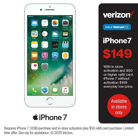 Verizon Apple iPhone 7 32GB Prepaid Smartphone, (The Best Verizon Phone)