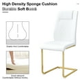 thumbnail image 4 of 6 Modern Chic Dining Chairs, Golden Legged Pu Cushioned Seats, For Kitchen, Living Room, Bedroom, Office, Stable And Elegant Of 6 Stylish Legs With Cushion, Ambiance, 4 of 7