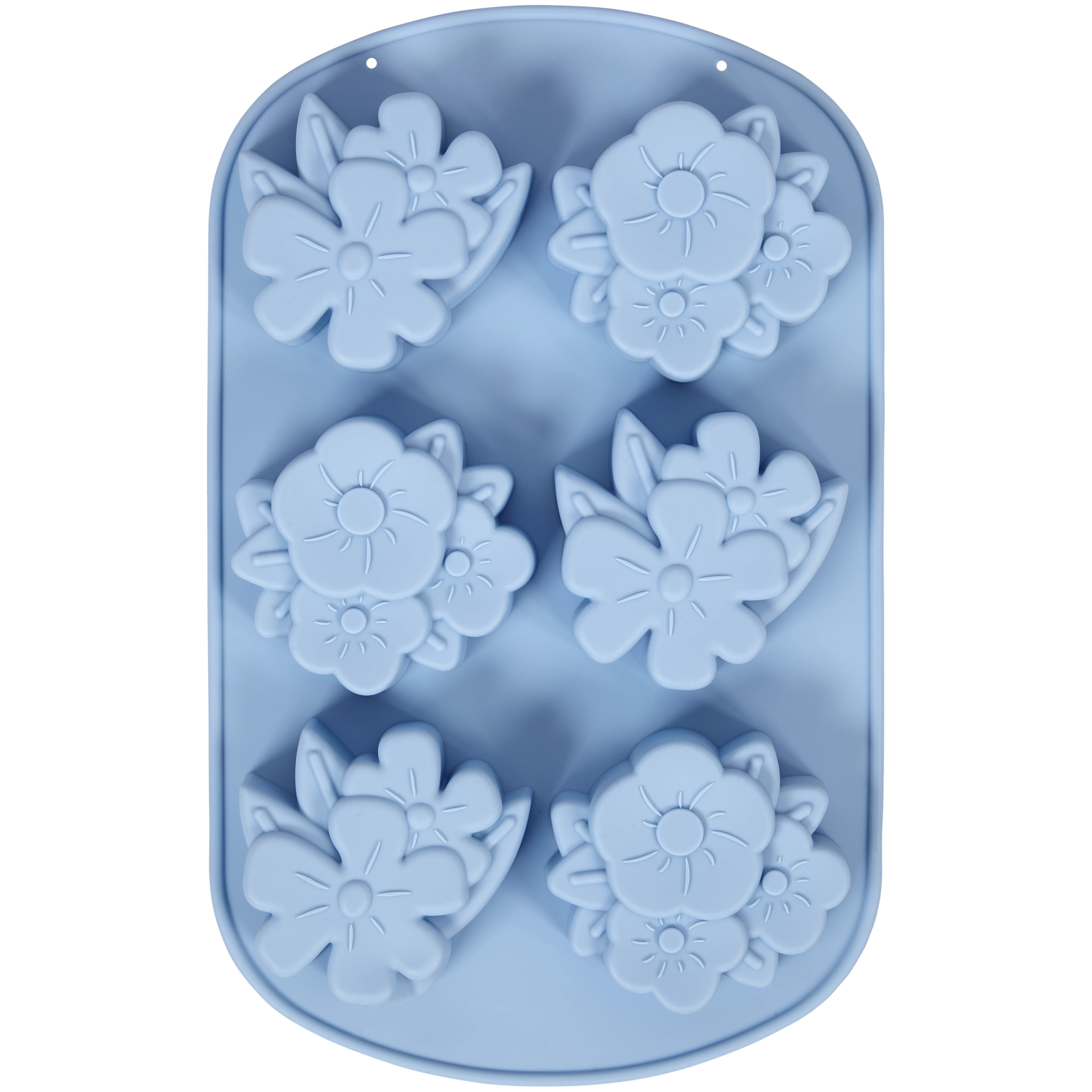 Blue Rectangular 6-Cavity Silicone Soap Mold – World of Aromas