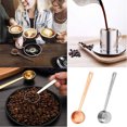 thumbnail image 4 of Cuchara medidora de café de acero inoxidable de 2 piezas, cuchara para café, cuchara para café 1 cucharada, cuchara para café con mango largo adecuada para café en polvo y preparación de café (2, 4 of 5