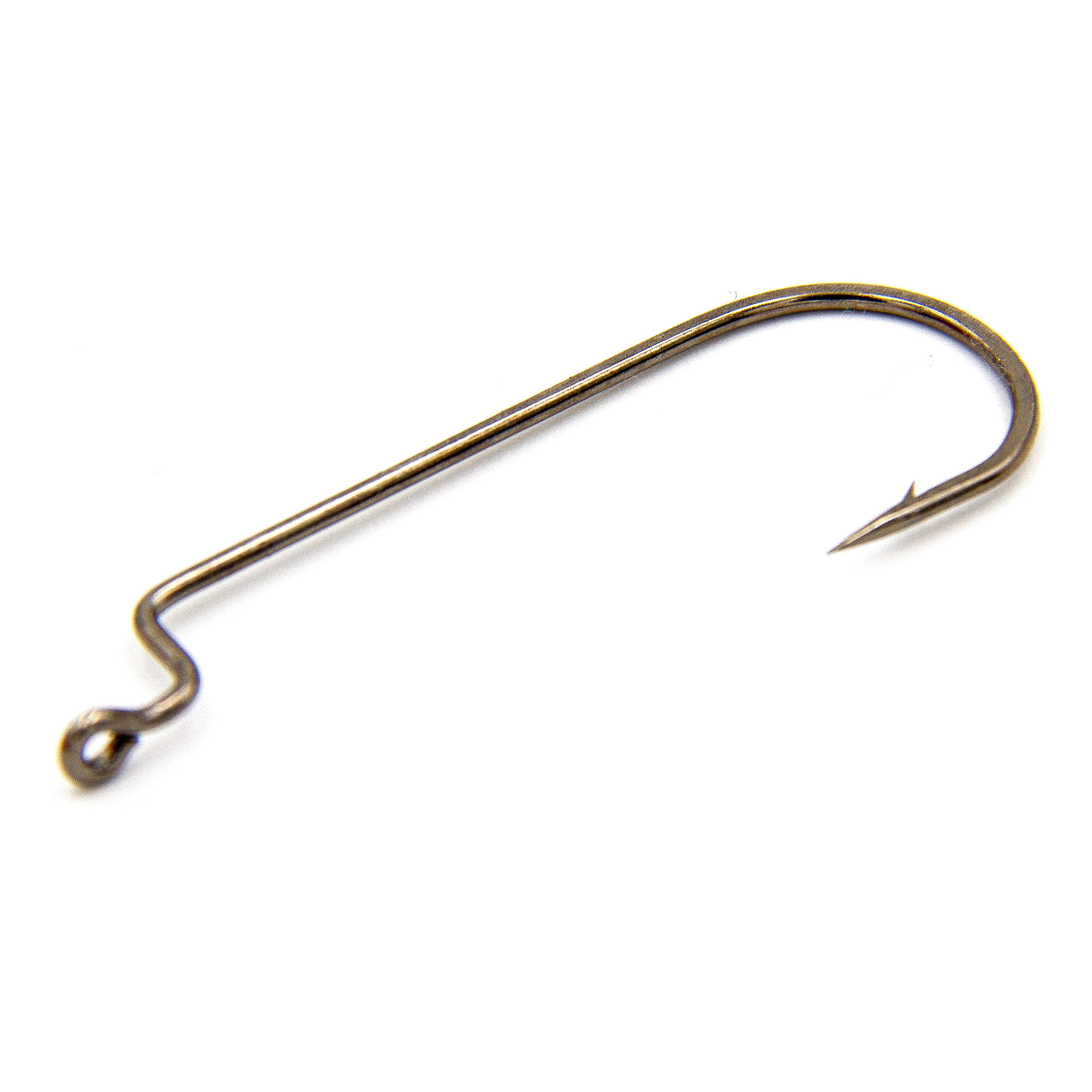 50Pcs 31022 Eel Hook Stainless Steel Kirbed Bent Shank Jig Worm Hooks  6/0-12/0 