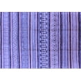 thumbnail image 1 of Ahgly Company Indoor Rectangle Solid Blue Modern Area Rugs, 2' x 5', 1 of 4