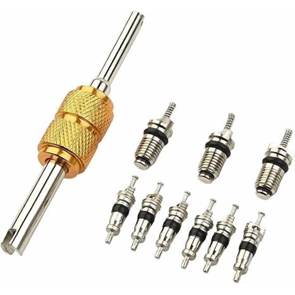 9Pcs R134a Automotive Air Conditioning Core + 1Pcs Remover Tool for A/C System Mall/Big Air Conditioning Core Tool