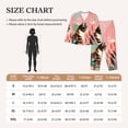 thumbnail image 4 of Hirioo Colorful Cat With Flowers for Women's Pajama Sets 2 Piece Pjs Women's Long-Sleeved Pajama Set Button Down Sleepwear,S-XXL-X-Large, 4 of 7