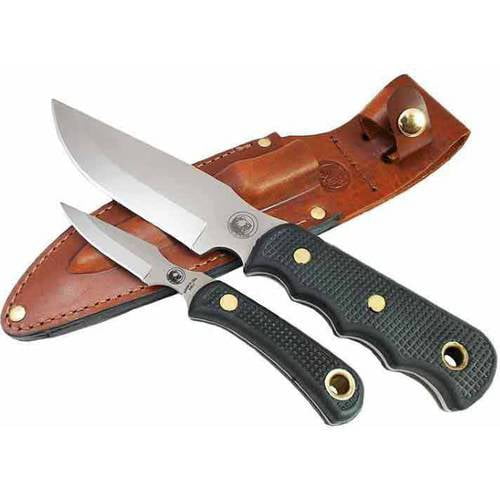 Knives of Alaska Bush Camp/Cub Bear Combo Knife Set, Black SureGrip