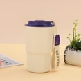 thumbnail image 4 of Taza de café de doble capa de acero inoxidable 316 con aislamiento al vacío y cuerda de elevación, 480ml, Azul, 4 of 6