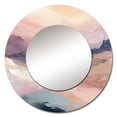 thumbnail image 2 of Designart "Pastel Countryside Beauty Gentle Hues" Abstract Rund Mirror For Wall Decor - Large Pink Round Printed Mirror - Country Round Mirror 36" x 36" Inch, 2 of 5