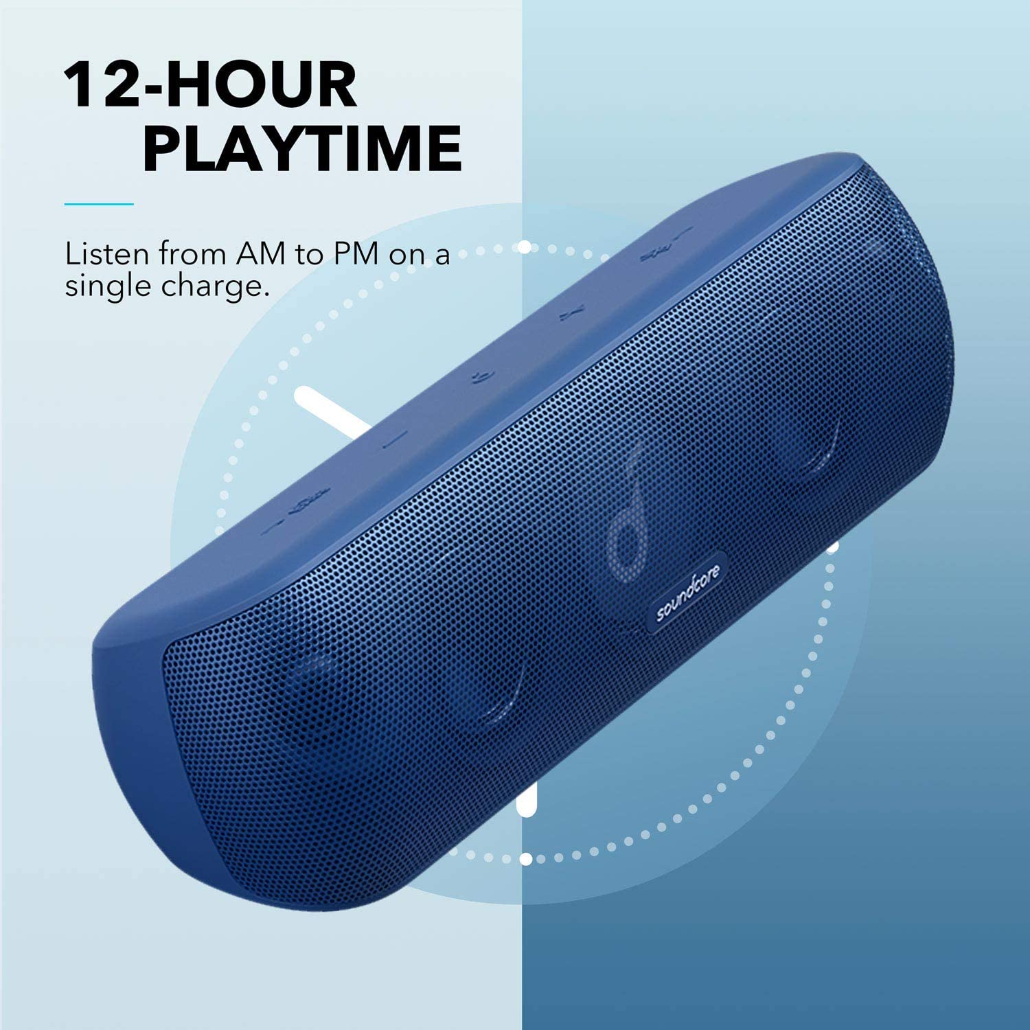 Soundcore Motion+ Wireless Bluetooth Speaker with Hi-Res 30W Audio,Waterproof, App Control (Blue) - image 5 of 8