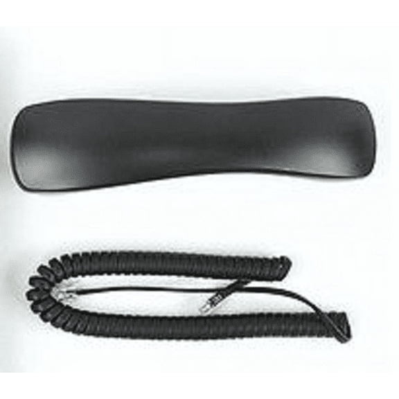 The VoIP Lounge Replacement Black Handset with Curly Cord for NEC Univerge DT300 DTL/ITL Series Phone 2E 6DE 12D 24D 32D 8LD SL1100 SL2100