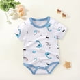 thumbnail image 2 of Otqutp Toddler Party Clothing Summer Thin Male And Female Baby Cute Cartoon Pattern Home Short Sleeved Rompers, 2 of 7