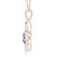 thumbnail image 2 of ANGARA Natural Round 1.8 ct Tanzanite Floral Pendant with Diamond Accents in 14K Rose Gold for Women (Size-8mm) | December Birthstone, Anniversary, Jewelry Gift for Women | Natural Tanzanite Necklace, 2 of 7