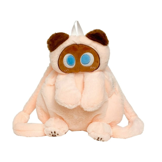 GPOECD Cute Stuffed Animal Backpack Cartoon Cat Design Backpack Bag for Daily Use and Cute Backpack Pink,33x10x34.5cm