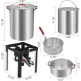 thumbnail image 7 of Yesurprise Turkey Fryer 30 QT Cooker Set and 10 QT Kit 50000 BTU Outdoor Propane Deep Fryers Aluminum Turkey Deep Fryer and Propane Burner Kit Outdoor Deep Fryer with Burner Stand, 7 of 7