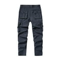 thumbnail image 4 of FRSASU Men's Cargo Pants Straight Stretch Work Hiking Pants with Pockets Gray, 4 of 8