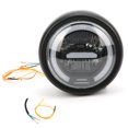 thumbnail image 3 of Motor Led Headlight 6.5in Motorcycle Front LED Headlight Vintage Amber White Light Modification Universal 12-24V, 3 of 8