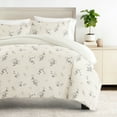 thumbnail image 6 of Duvet Cover Set - Ultra Soft & Breathable - Reversible Delicate Ivory Floral for Full/Queen Bedding by Comfort Canopy, 6 of 18