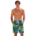 thumbnail image 5 of NTACZA Men Shorts Compression Liner Stretch Beach Shorts Tropical Drawstring Swim Trunks for Men M, 5 of 9