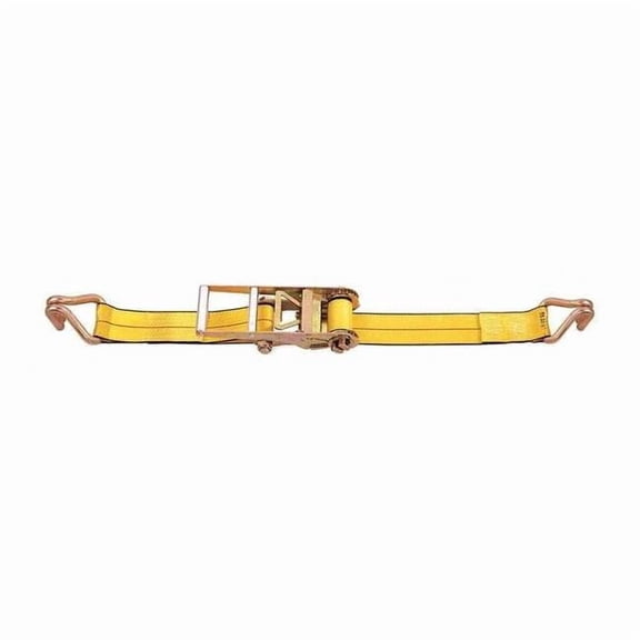Kinedyne Ratchet Strap,Wire-Hook,Yellow 553036GRA