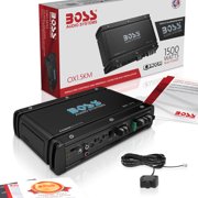 BOSS Audio Systems OX1.5KM Onyx Series Car Audio Subwoofer Amplifier – 5000 High Output, Class A/B, 2/4 Ohm, Low/High Level Inputs, Low Pass Crossover, MOSFET Power, Monoblock, Full Range, Stereo