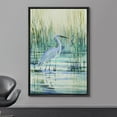 thumbnail image 2 of wall26 Framed Canvas Print Wall Art Watercolor Pastel Swamp Crane Bird Nature Wilderness Illustrations Modern Art Decorative Rustic Relax/Calm for Living Room, Bedroom, Office - 24"x36" Bla, 2 of 5
