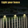 thumbnail image 2 of DEBGFS 16 Pack Fence Post Solar Lights For Patio Pool Stairs Step And  Weatherproof LED Deck Lights Solar Powered Lights,Black Warm Light,16pcs, 2 of 7