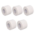 thumbnail image 3 of 5 rollos de papel de barbería desechable, elástico, impermeable, flexible, autoadhesivo, para cuello, para salón de belleza, color blanco, 3 of 14