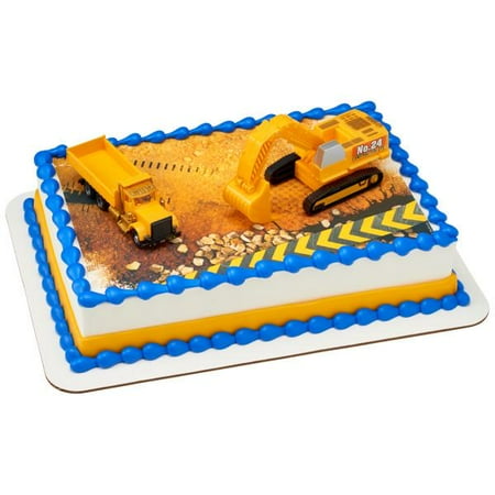 Construction Dig Decoset With 1 4 Sheet Edible Cake Topper