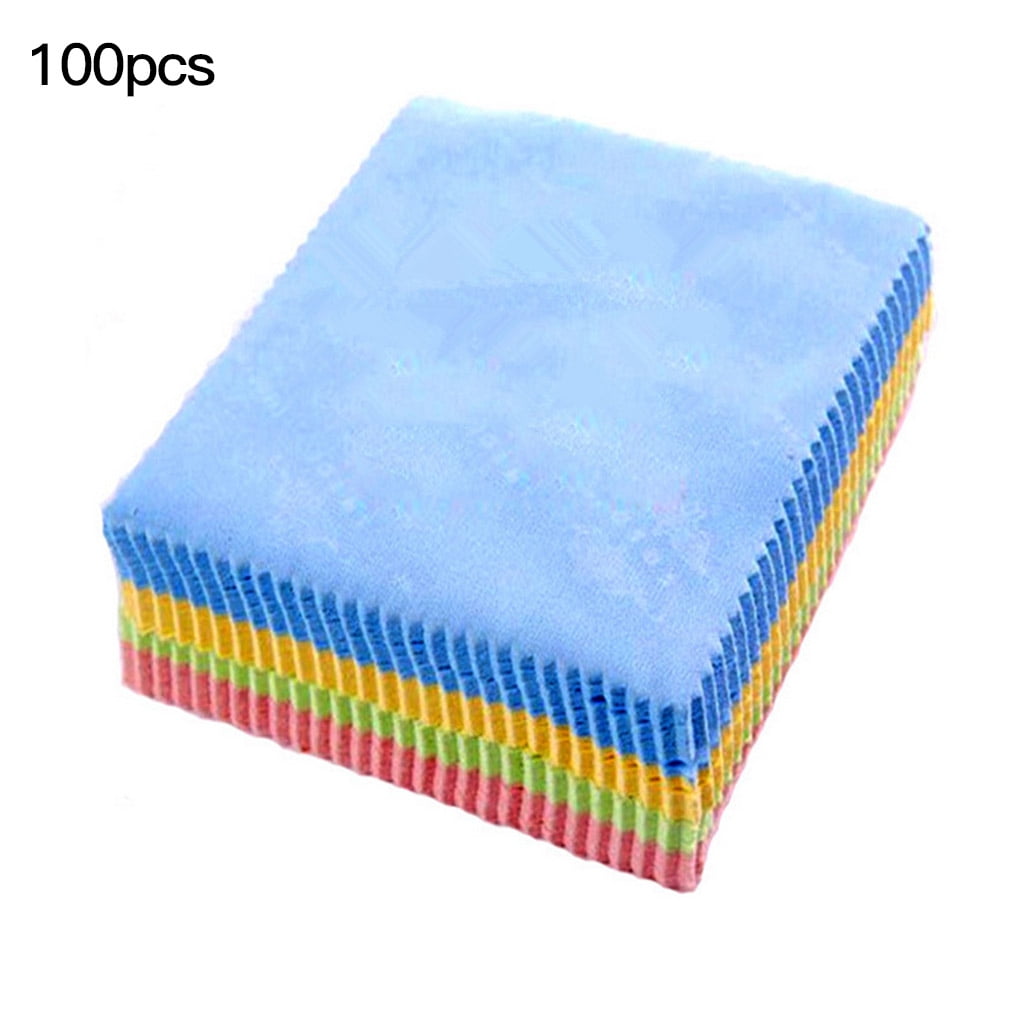 LOT 100X Glasses Clean Cloth Microfiber Cleaner Cleaning For Phone Screen Camera 
