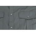 thumbnail image 3 of Men’s Casual Western Pearl Snap Button Down Short Sleeve Cowboy Dress Shirt (Light Gray #2, 3XL), 3 of 3