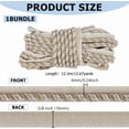 thumbnail image 2 of 13.7 Yards Twisted Lip Cord Trim Twisted Cord Trim Ribbon 16mm Polyester Twisted Trim Cord Rope Embellishment for Home Decor Upholstery Curtain Tieback White diy Antique White, 2 of 9