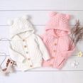 thumbnail image 5 of Emmababy Kids Baby Girls Solid Hooded Knitted Sweater Cardigan Coat, 5 of 7