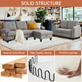 thumbnail image 4 of Soscana Living Room Furniture Set Sectional Sofa Couch with Storage Ottoman and Loveseat,for Home Apartment Office Studio,Light Gray, 4 of 7