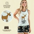 thumbnail image 6 of LazyOne Matching Pajamas for Women, Cute Pajama Shorts and Tank Top Set (Trophy Wife, Medium), 6 of 7