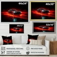 thumbnail image 4 of Designart "Red Sedan Embraced By Neon Lights I" Car/Van Canvas Art Print, 4 of 7