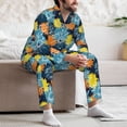 thumbnail image 7 of Naloa Sunflowers Men’s Pajamas Set - Long Sleeve Button Down Sleep Shirt and Pajama Bottoms Sleepwear Set-X-Large, 7 of 7