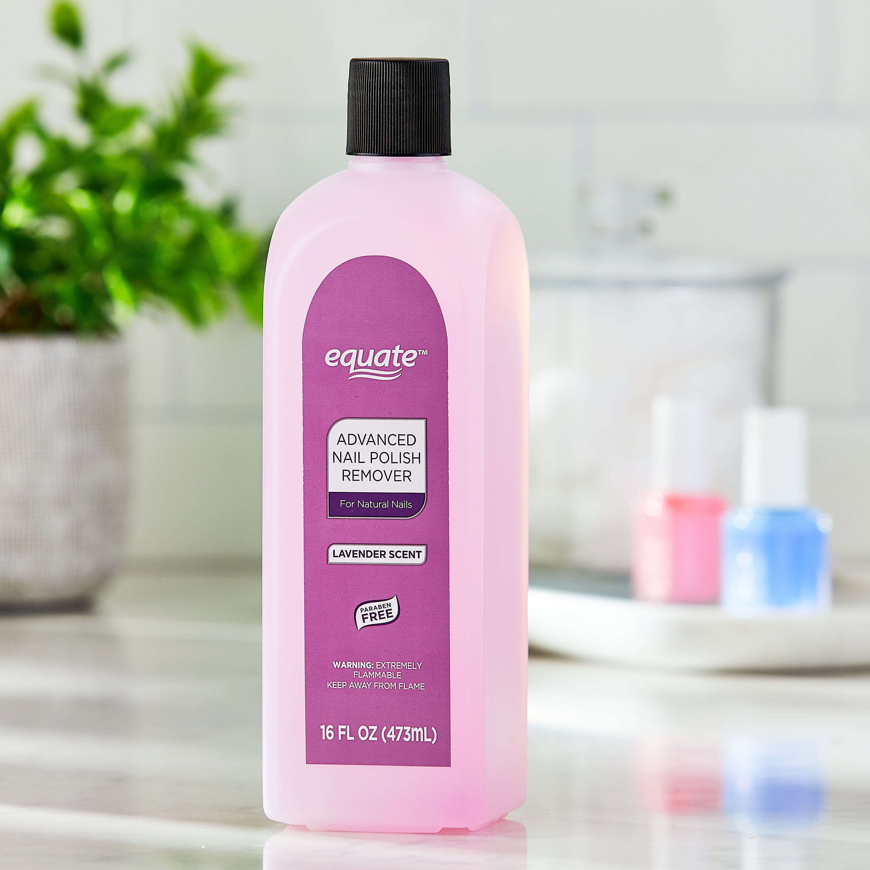 Equate Advanced Lavender Nail Polish Remover, Lavender Scent, 16 fl oz