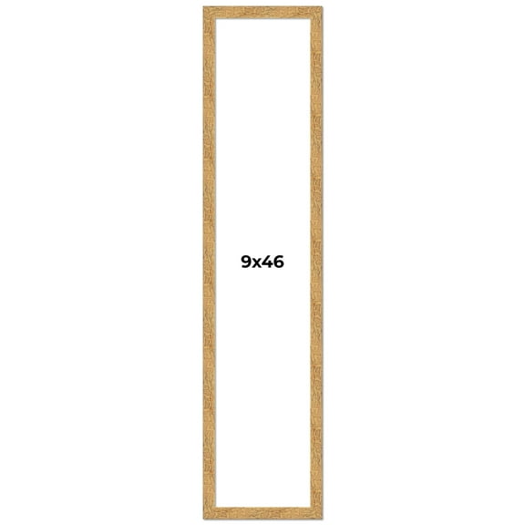 9x46 Frame Beige Real Wood Picture Frame Width 1.25 inches | Interior Frame Depth 0.5 inches |