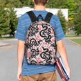 thumbnail image 4 of Lukts Black Snake Pattern 15 Inch Student Backpack, Waterproof Laptop Backpack with Adjustable Shoulder Straps, Lightweight Travel, Campus Backpack, Unisex, 4 of 6