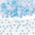 thumbnail image 3 of 600 piezas de confeti de copos de nieve, papel de copo de nieve artificial blanco y azul para Navidad, invierno, fiesta congelada, boda, cumpleaños, fiestas, suministros de decoración esquí esquí Gafas de esquí, 3 of 5