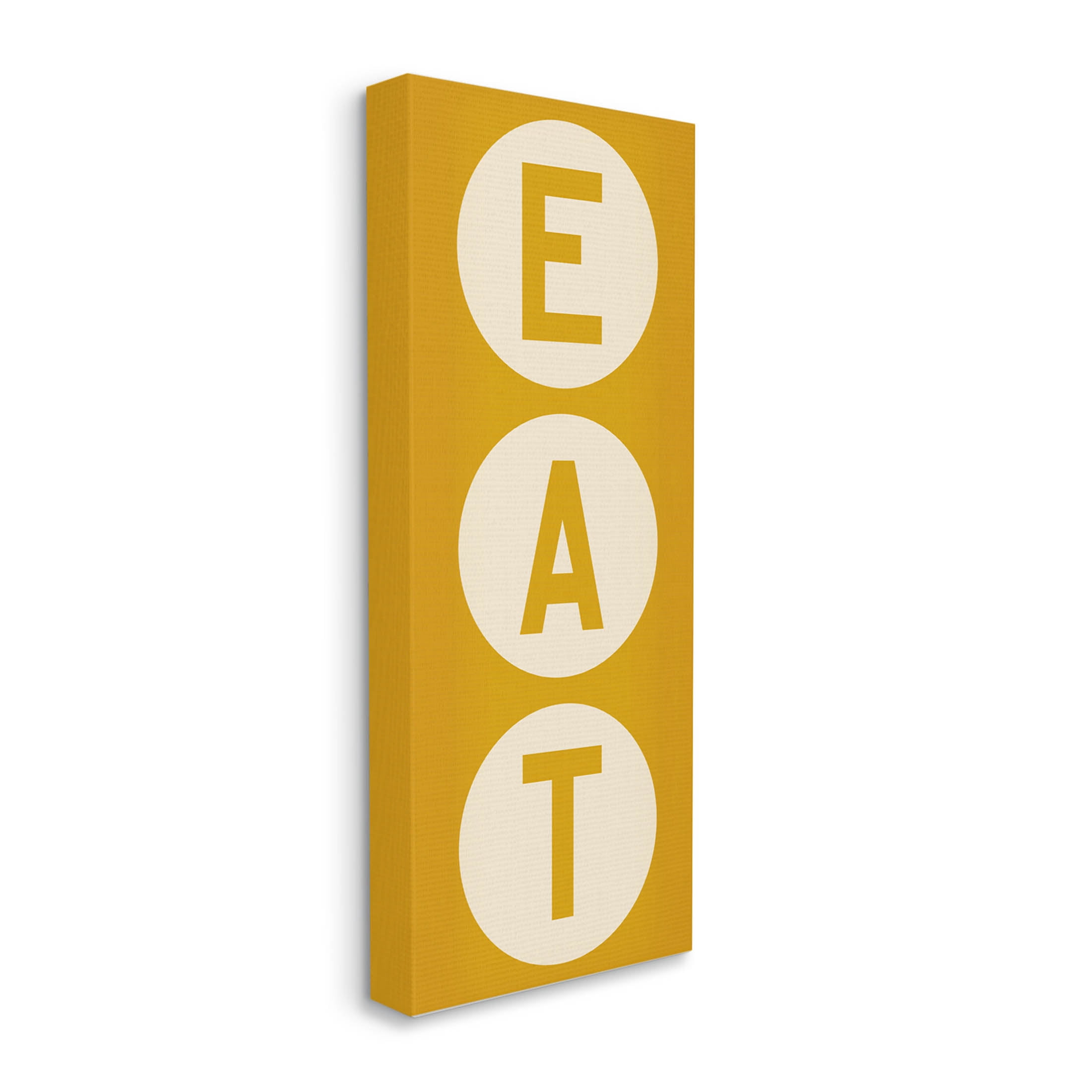 Stupell Industries Retro Style Eat Circle Letters Sign Graphic Art Gallery Wrapped Canvas Print Wall Art, Design by Ryan Fowler