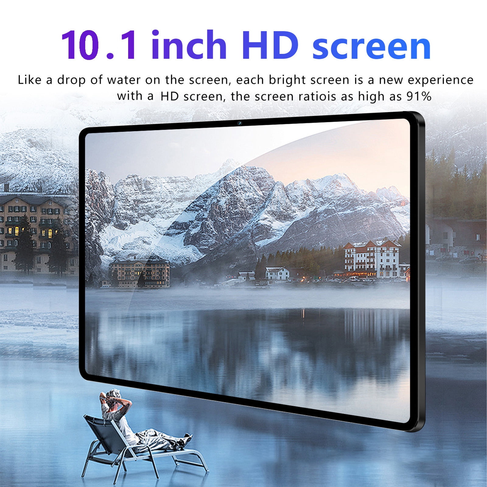 COM1950s 10.1 Inch Android Tablet with Cellular Calling, Dual SIM 5G WiFi Tablet Computer, 4GB RAM 32GB ROM Expandable Storage, Metal Body Tablet with Stylus Pen for Learning Gaming Office