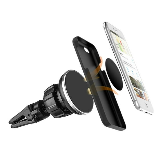 UNIVERSAL AIR VENT MAGNETIC CAR MOUNT HOLDER WITH SECURE TWIST LOCK & ROTATABLE JOINT FOR CELL PHONES AND MINI TABLET