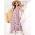 thumbnail image 3 of Vestido de verano hawaiano de primavera GRACE KARIN Maxi Morado S, 3 of 7