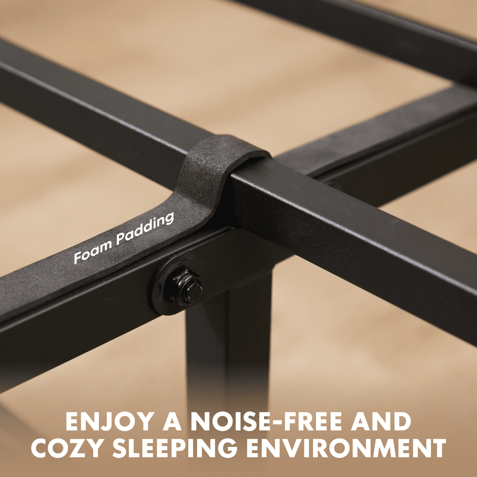MAYEERTY Twin Metal Bed Frame - Headboard & Footboard, 800LBS Slats, No Box Spring