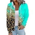 thumbnail image 5 of Full Zip up Hoodie Jackets with Pockets Womens Hooded Fashion Print Casual Zipper Sports Sweatshirt Coat Tops (XX-Large, Mint Green), 5 of 6
