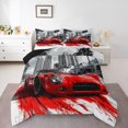 thumbnail image 2 of Erosebridal Red Racing Car Bedding Sets Twin with Comforter, Street Duvet Insert, Speed Sports Decor, Lightweight 2 Pieces, 2 of 7